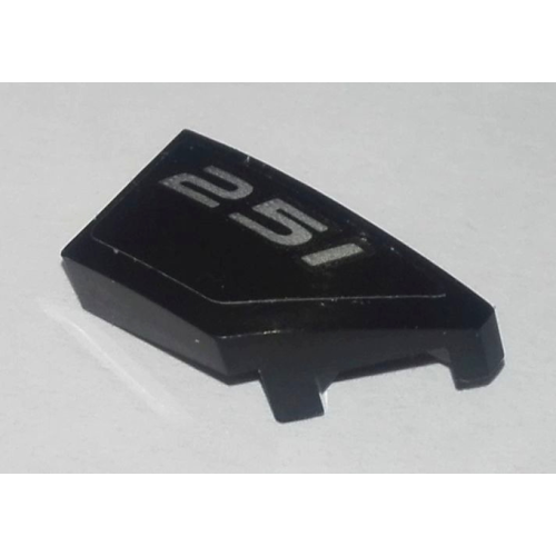 Деталь LEGO 29119pb018 Wedge 2 x 1 x 2/3 Right with Silver '251' Pattern (Sticker) - Set 76900