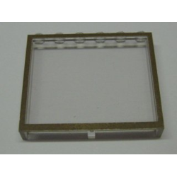 Modulex, Window 1 x 6 x 5 with Brown Border Pattern