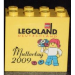 Brick 2 x 4 x 3 with Legoland Deutschland Muttertag 2009 Pattern
