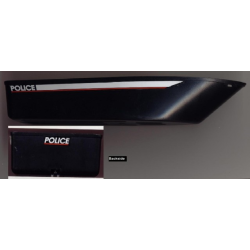 Boat, Hull Unitary 25 x 10 x 4 1/3 Floating with White Deck with Police Pattern (Stickers) - Set 4012