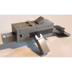 Minecraft Dolphin (2 Light Bluish Gray Plate 1 x 4 Inside) - Brick Built