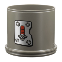 Duplo Ball Tube Straight with Slider on Silver Panel with Bolts and Screws Pattern Duplo Ball Tube Straight with Slider on Silver Panel with Bolts and Screws Pattern