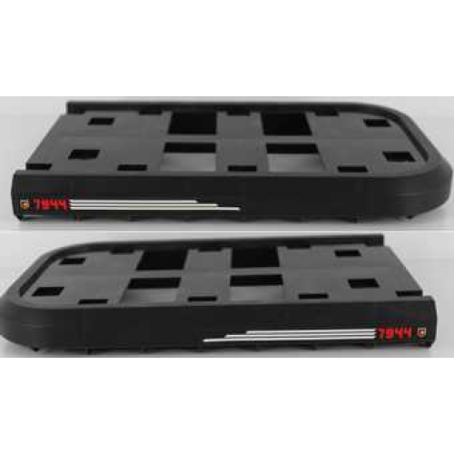 Деталь LEGO 57915pb01 Boat, Hovercraft Skirt, Unitary with White Stripes, Fire Logo Badge and '7944' Pattern on Both Sides (Stickers) - Set 7944