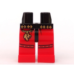 Hips and Red Legs with Gold Belt and Lion Head Charm Pattern Hips and Red Legs with Gold Belt and Lion Head Charm Pattern