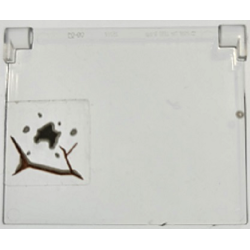 Glass for Window 1 x 4 x 3 - Opening with Dark Brown Cracks and Dark Bluish Gray Mud Spots Pattern (Sticker) - Set 70424