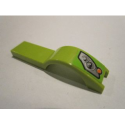 Vehicle, Mudguard 1 x 4 1/2 with Silver Headlights on Lime Background Pattern Model Left Side (Sticker) - Set 8663 Vehicle, Mudguard 1 x 4 1/2 with Silver Headlights on Lime Background Pattern Model Left Side (Sticker) - Set 8663