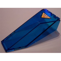 Windscreen 10 x 4 x 2 1/3 Canopy with Black 'R.E.S.' and Red 'Q' on Yellow Triangle with Black Border Pattern (Sticker) - Set 6462 Windscreen 10 x 4 x 2 1/3 Canopy with Black 'R.E.S.' and Red 'Q' on Yellow Triangle with Black Border Pattern (Sticker) - Set 6462