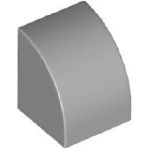 Деталь LEGO 7126 Slope, Curved 1 x 1 - Light Bluish Gray