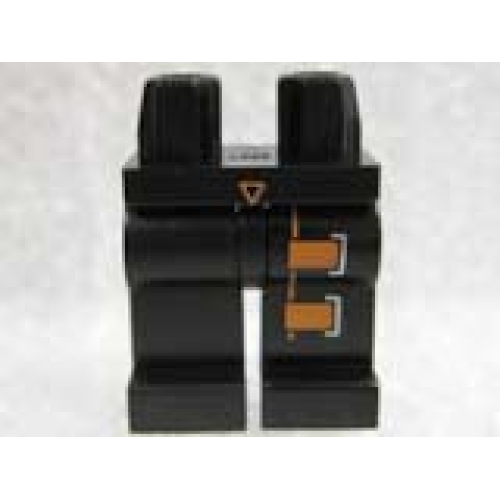 Деталь LEGO 970c00pb0047 Hips and Legs with Agents Villain Orange / Silver on Left Leg Pattern