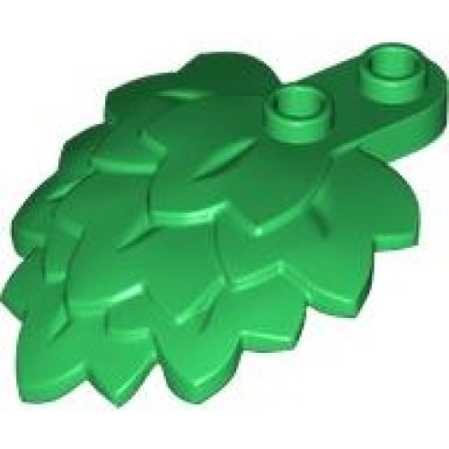 Деталь LEGO 5058 Plant Plate, Round 1 x 2 with Layered Leaves - Green