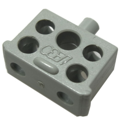 Electric, Connector, 2-Way Male Squared Narrow Long with Center Post - Root Electric, Connector, 2-Way Male Squared Narrow Long with Center Post - Root