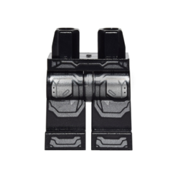 Hips and Legs with Pearl Dark Gray and Silver Armor Knee Pads and Boots Pattern Hips and Legs with Pearl Dark Gray and Silver Armor Knee Pads and Boots Pattern