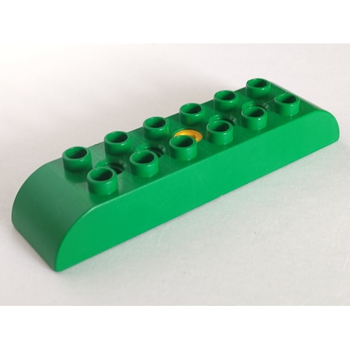 Деталь LEGO 6671c01 Duplo, Toolo Brick 2 x 8 with Curved Tops