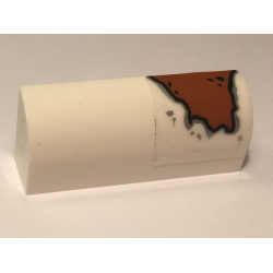 Slope, Curved 1 x 4 x 1 1/3 with Rust Large Pattern (Sticker) - Set 10274