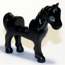 Horse, Friends Style with 2 x 2 Cutout with Dark Bluish Gray Eyes and Dark Bluish Gray Outline Around Eyes Pattern