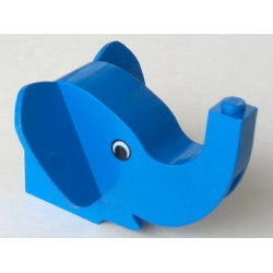 Elephant Head Brick with Black and White Eyes Pattern - Blue Elephant Head Brick with Black and White Eyes Pattern - Blue