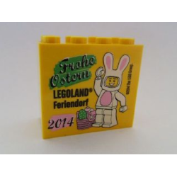 Brick 2 x 4 x 3 with Legoland Feriendorf 2014 Frohe Ostern Pattern