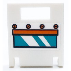 Container, Box 2 x 2 x 2 Door with Slot with Oven Window with Dark Turquoise Glass, Orange Handle and Knobs Pattern (Sticker) - Set 41428 Container, Box 2 x 2 x 2 Door with Slot with Oven Window with Dark Turquoise Glass, Orange Handle and Knobs Pattern (Sticker) - Set 41428