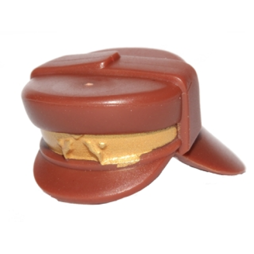 Деталь LEGO 92762pb02 Minifigure, Headgear Hat, Neck Protector with Gold Stripe Pattern (SW Naboo Security Officer)