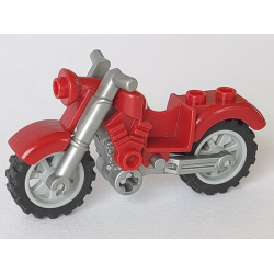 Motorcycle Vintage with Flat Silver Chassis and Light Bluish Gray Wheels Motorcycle Vintage with Flat Silver Chassis and Light Bluish Gray Wheels