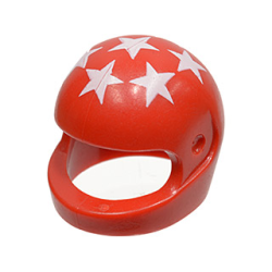 Minifigure, Headgear Helmet Motorcycle (Standard) with White Stars Pattern Minifigure, Headgear Helmet Motorcycle (Standard) with White Stars Pattern