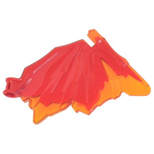 Деталь LEGO 79898pb02 Dragon Wing 9 x 6 with Marbled Red Pattern