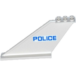 Tail 12 x 2 x 5 with Blue 'POLICE' Pattern on Both Sides (Stickers) - Set 60046