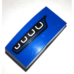 Slope, Curved 2 x 1 x 2/3 with Headlight on Blue Background Pattern Model Right Side (Sticker) - Set 75878 Slope, Curved 2 x 1 x 2/3 with Headlight on Blue Background Pattern Model Right Side (Sticker) - Set 75878