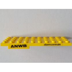 Stickered Assembly 10 x 4 x 2 / 3 with 'ANWB' and 'alarmcentrale' Pattern on Both Sides (Stickers) - Set 1590-2 - 1 Plate 4 x 10, 2 Plate 1 x 3