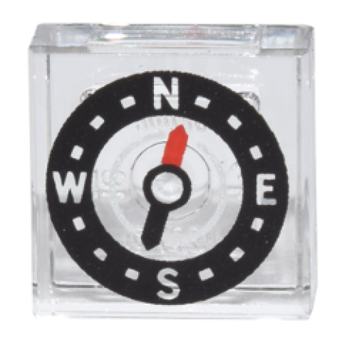 Деталь LEGO 3070pb106 Tile 1 x 1 with Compass Pattern