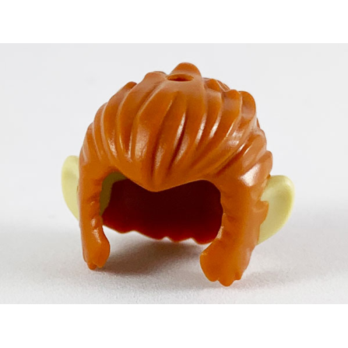 Деталь LEGO 53094pb01 Minifigure, Hair and Sideburns, Swept Back with Molded Tan Ears Pattern