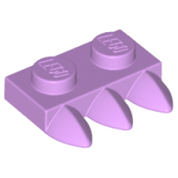 Plate, Modified 1 x 2 with 3 Teeth - Medium Lavender