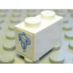 Brick 1 x 2 with Michelin Man Pattern on Both Ends (Stickers) - Set 8374