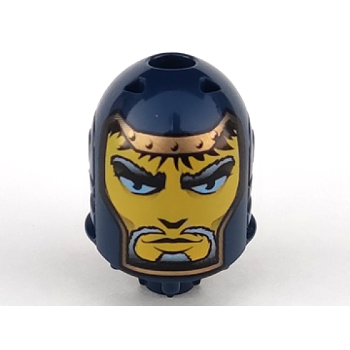 Деталь LEGO bb0153pb15 Large Figure Head with Jayko, King Pattern - Series 3