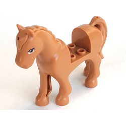 Horse, Friends Style with 2 x 2 Cutout with Medium Nougat Eyes Pattern