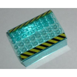 Aircraft Fuselage Middle Angular Top 6 x 8 x 4 with Black and Yellow Danger Stripes Pattern on Both Sides (Stickers) - Set 7775 Aircraft Fuselage Middle Angular Top 6 x 8 x 4 with Black and Yellow Danger Stripes Pattern on Both Sides (Stickers) - Set 7775