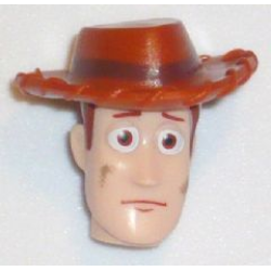 Minifigure, Head, Modified Male with Dark Orange Hat and Dirt Stains Pattern (Woody)