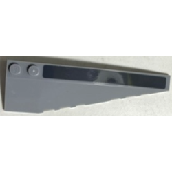 Wedge 10 x 3 Right with Dark Bluish Gray Stripe Pattern (Sticker) - Set 75096