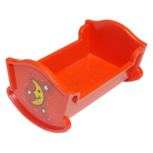 Деталь LEGO 4908pb04 Duplo, Furniture Cradle (Belville Baby Crib) with Moon and Stars Pattern (Sticker) - Set 2942