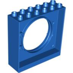 Duplo Ball Tube Exit Brick 2 x 6 x 5 with Round Doorway - Blue