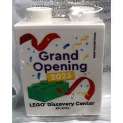 Duplo, Brick 1 x 2 x 2 with Grand Opening 2023 LEGO Discovery Center ATLANTA Pattern Duplo, Brick 1 x 2 x 2 with Grand Opening 2023 LEGO Discovery Center ATLANTA Pattern