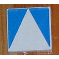 Duplo, Tile 2 x 2 with Shape Blue Inverse Isosceles Triangle Pattern