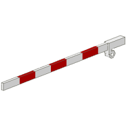 Train Level Crossing Gate Type 1, Crossbar with Red Stripes