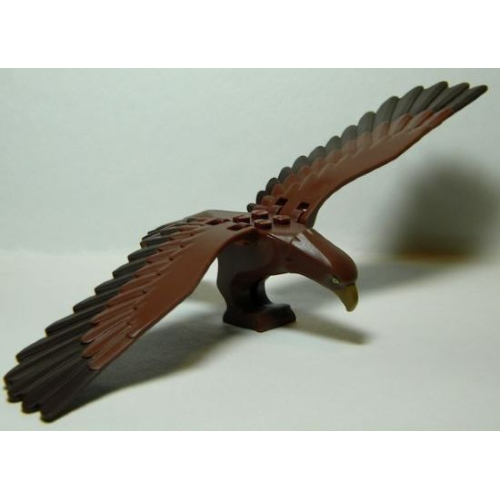 Деталь LEGO 11435pb01c01 Eagle, Movable Wings, Dark Brown Tail Feathers (Gwaihir)