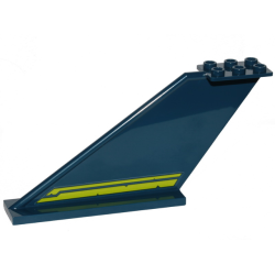 Tail 12 x 2 x 5 with Two Lime Stripes with Cut Out Edges Pattern Model Left Side (Sticker) - Set 70839 Tail 12 x 2 x 5 with Two Lime Stripes with Cut Out Edges Pattern Model Left Side (Sticker) - Set 70839