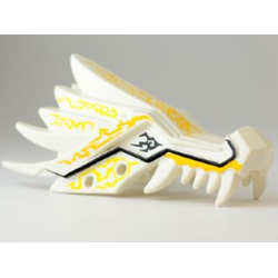 Dragon Head (Ninjago) Jaw Upper with Yellow Lightning Spirit Pattern Dragon Head (Ninjago) Jaw Upper with Yellow Lightning Spirit Pattern