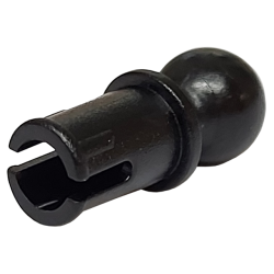 Technic, Pin with Friction Ridges and Tow Ball with Round Pin Hole - Black Technic, Pin with Friction Ridges and Tow Ball with Round Pin Hole - Black