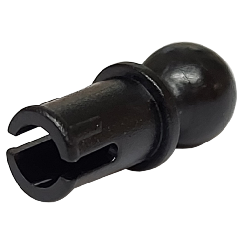Деталь LEGO 6628a Technic, Pin with Friction Ridges and Tow Ball with Round Pin Hole - Black