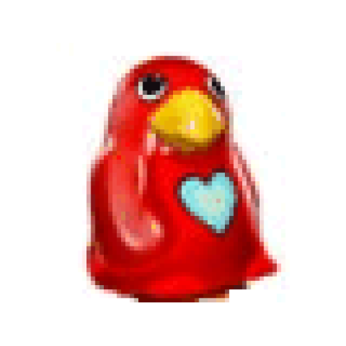 Деталь LEGO 49841pb01 Primo Animal Bird Small with Medium Blue Heart Pattern