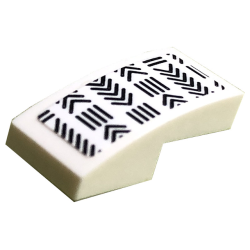 Slope, Curved 2 x 1 x 2/3 with Black Lines and Arrows Pattern (Sticker) - Set 10291 Slope, Curved 2 x 1 x 2/3 with Black Lines and Arrows Pattern (Sticker) - Set 10291